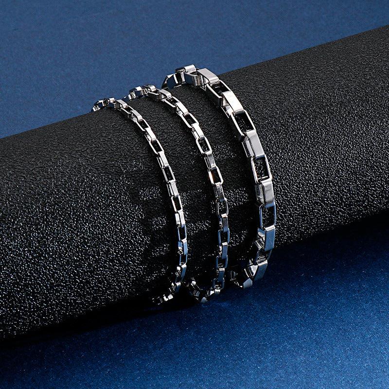 2/2.5/3/5mm Square Box Link Chain Bracelet For Women - kalen