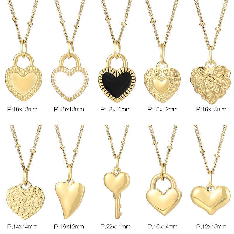 Kalen Wholesale Stainless Steel Shell Heart Pendant Necklace For Women - kalen