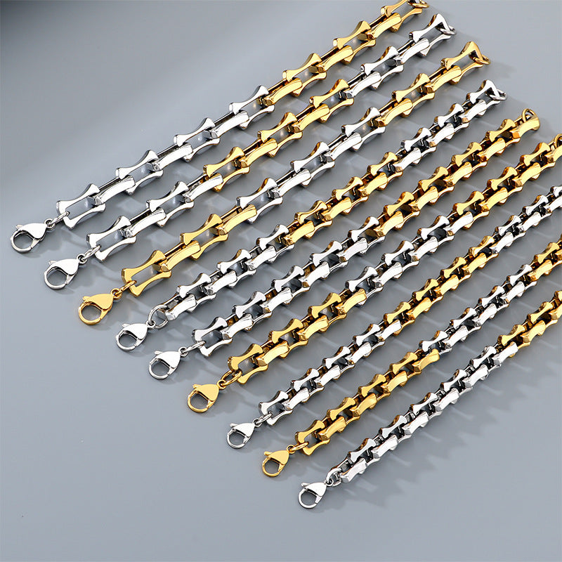 Men’s Stainless Steel Bone Chain Bracelet Wholesale - view 1