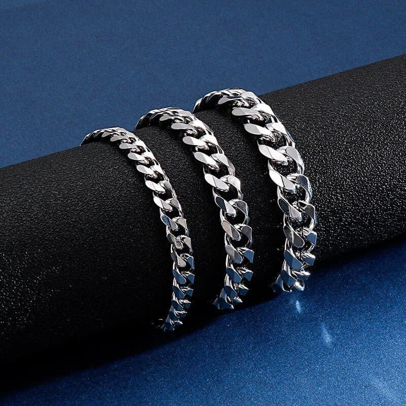 KALEN 10mm Chunky Cuban Chain Bracelet For Men Women Stainless Steel 16-24cm Link Chain Armband Jewellry.