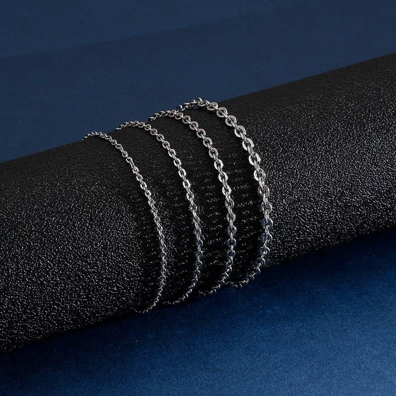 KALEN Fashion Link Chain Bracelet Men Women Stainless Steel Thin Chain 16cm-24cm Hand Wristband Unisex Jewelry.