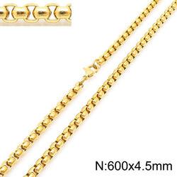 1.5/2/2.5/3/3.5/4/4.5/5/6/7mm Stainless Steel Square Box Chain Necklace PVD Gold Plated Color - kalen