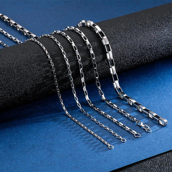 1.5/2/2.5/3/5mm Square Box Link Chain Necklace For Women - kalen