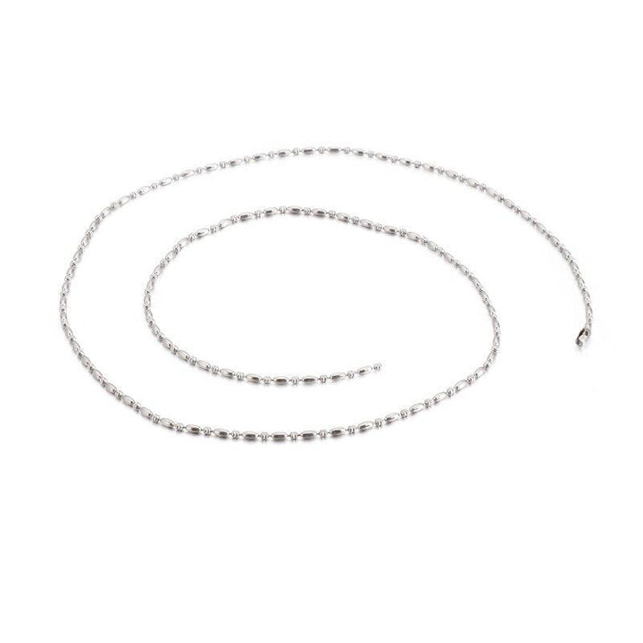 KALEN Stainless Steel Chain Necklace Men Women 45-70cm Link Bamboo Chain Beads Chain Choker Jewelry Accessories 2020.