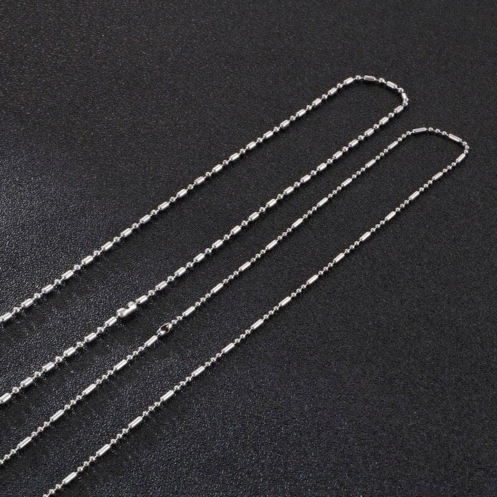 KALEN Stainless Steel Chain Necklace Men Women 45-70cm Link Bamboo Chain Beads Chain Choker Jewelry Accessories 2020.