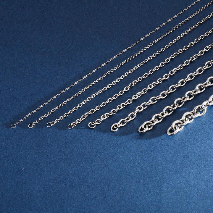 1.5/2/3/4/4.5/6/8/9.5mm O-Chain Link Loop Chain Stainless Steel Necklace - kalen