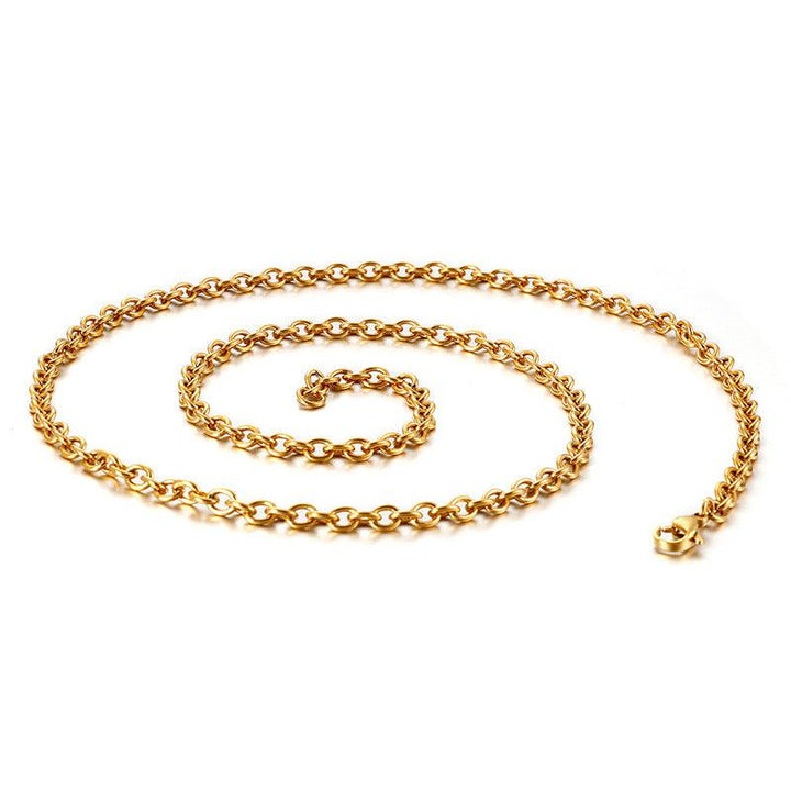 1.5/2/3/4/4.5/6/8/9.5mm O-Chain Link Loop Chain Stainless Steel Necklace - kalen