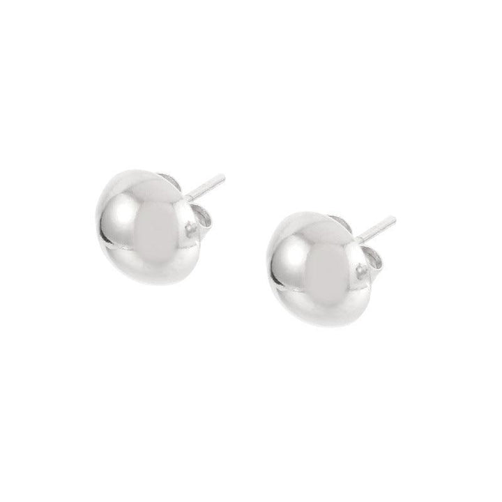 1 Set of Three Color Stainless Steel Hollow Half Ball Stud Earrings - kalen