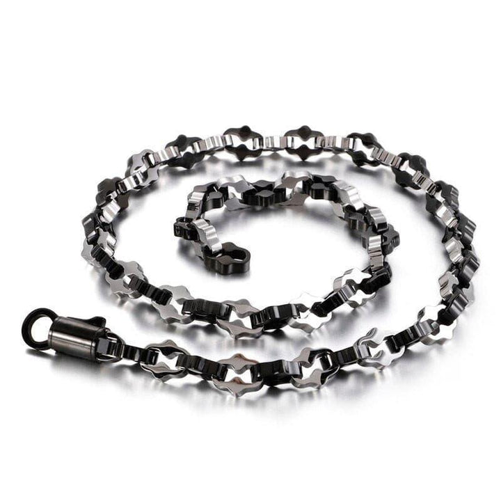 KALEN 63cm Stainless Steel Link Chain Necklace Man GoldBlackMatte Long Chain Biker Choker Male Jewellry Accessories.