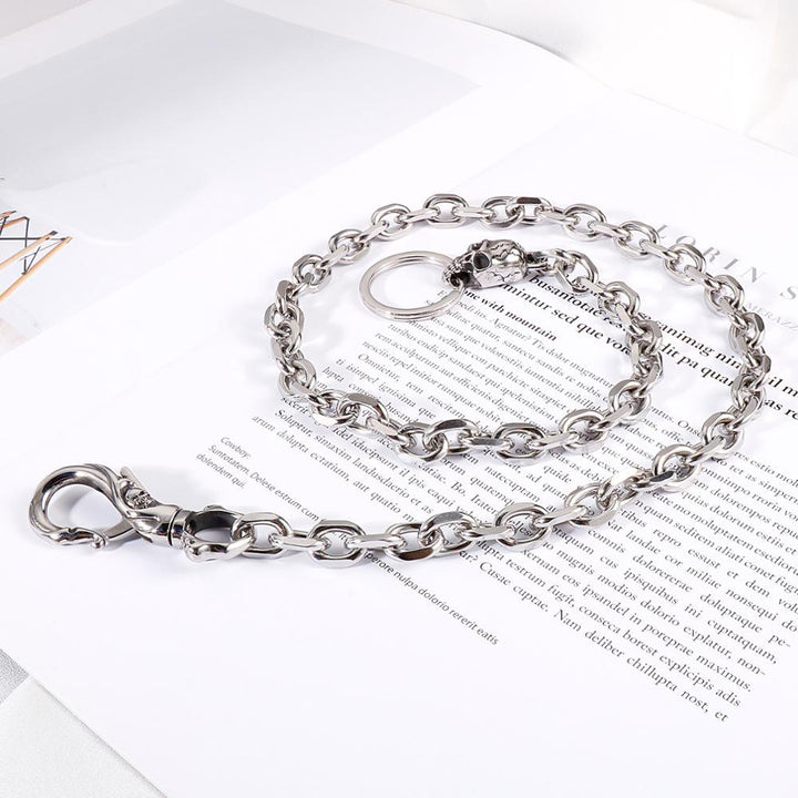 Kalen Trendy Rock Men's Trouser Chain Bracelet Aual-use Hook Accessories Stainless Steel 700mm Jewelry.