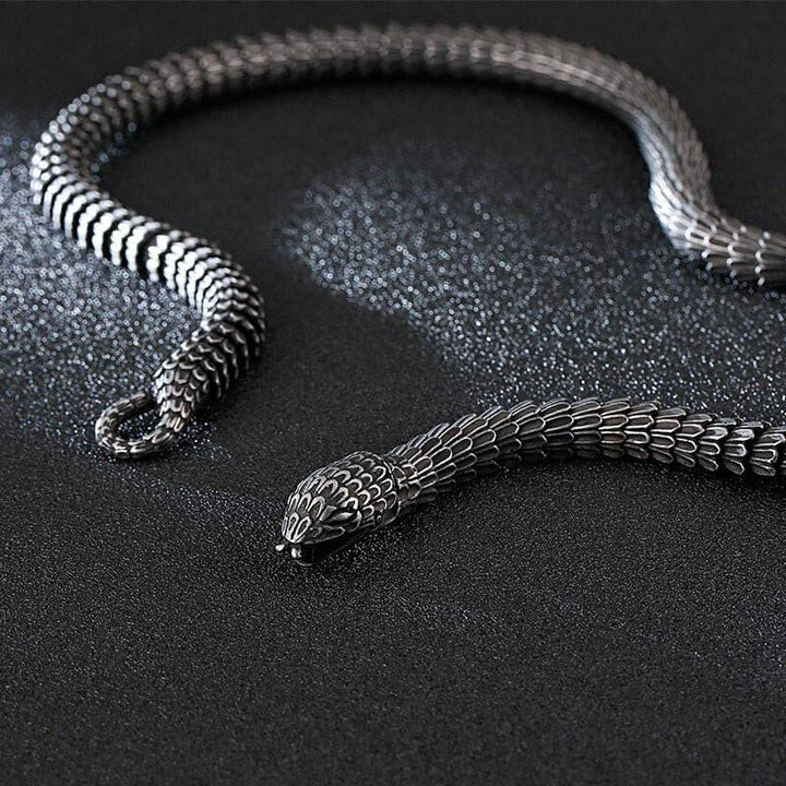 KALEN Punk Animal Snake Charm Necklace Men 60cm Stainless Steel Matte Chain Viper Blessing Choker Amulet Jewelry 2020.