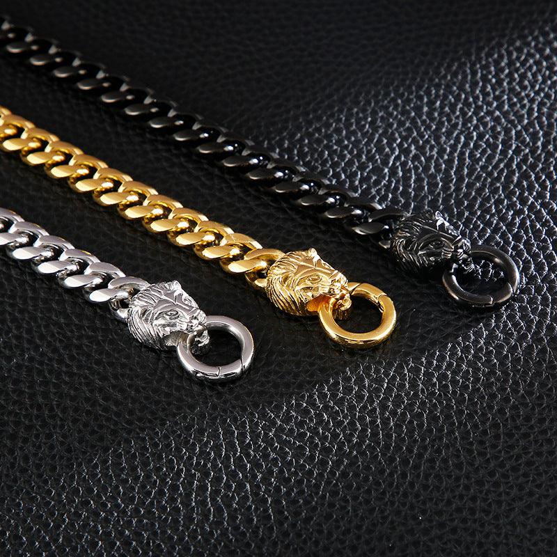 10mm Polished Miami Cuban Link Chain Bracelet With Lion Ring Clap – kalen