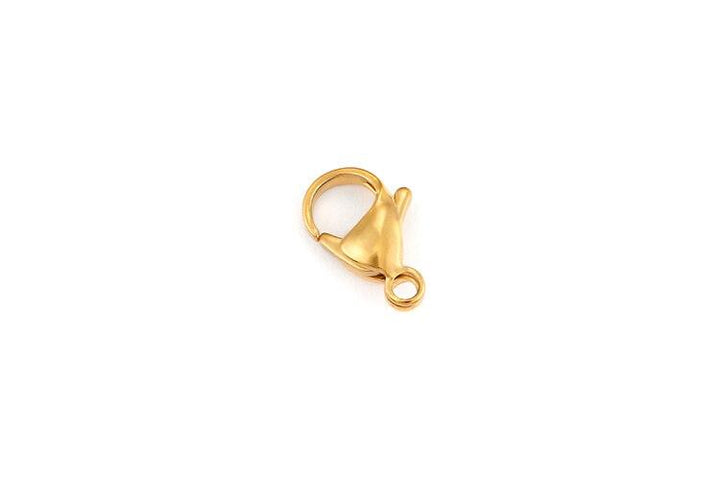 10pcs/lot 18K Gold/Black Stainless Steel Lobster Clasps Hooks End Connectors Clasps For DIY Necklace Jewelry Making.