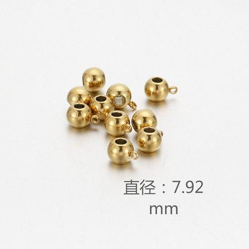 10pcs/lot 4/6/8/10mm Stainless Steel Charm Pendant Connectors Bracelet Beads DIY Necklace Bracelet Jewelry Findings.