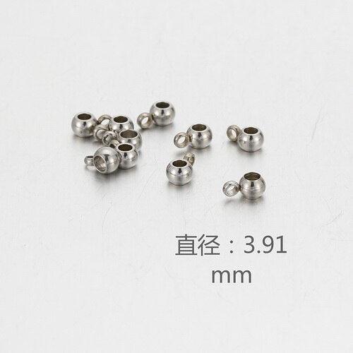 10pcs/lot 4/6/8/10mm Stainless Steel Charm Pendant Connectors Bracelet Beads DIY Necklace Bracelet Jewelry Findings.