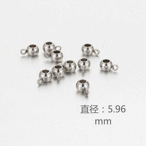 10pcs/lot 4/6/8/10mm Stainless Steel Charm Pendant Connectors Bracelet Beads DIY Necklace Bracelet Jewelry Findings.