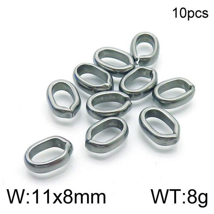 10pcs/Lot Stainless Steel Gold Silver Steel Tone Oval Shape Jump Ring Split Ring Connector for DIY Jewelry Making Findings Craft.