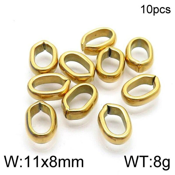 10pcs/Lot Stainless Steel Gold Silver Steel Tone Oval Shape Jump Ring Split Ring Connector for DIY Jewelry Making Findings Craft.