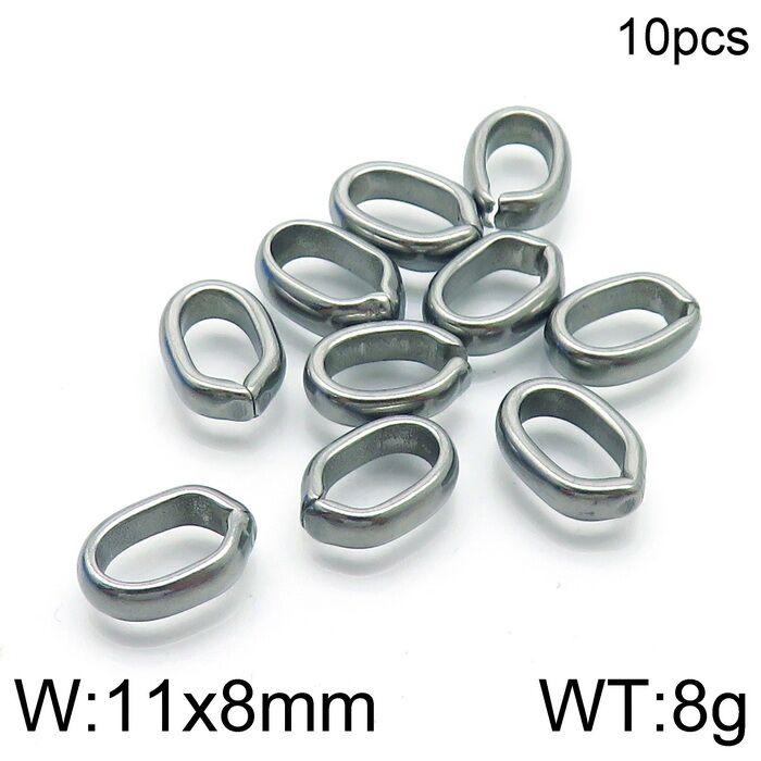 10pcs/Lot Stainless Steel Gold Silver Steel Tone Oval Shape Jump Ring Split Ring Connector for DIY Jewelry Making Findings Craft.