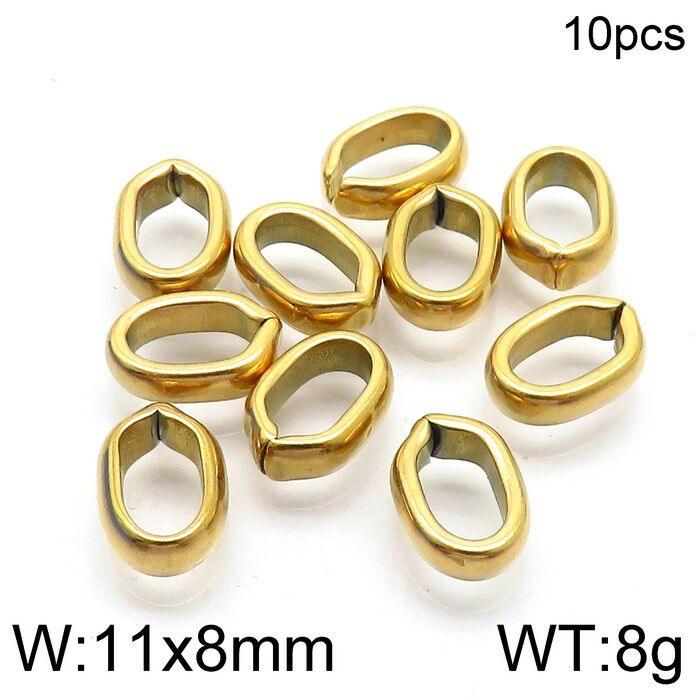 10pcs/Lot Stainless Steel Gold Silver Steel Tone Oval Shape Jump Ring Split Ring Connector for DIY Jewelry Making Findings Craft.