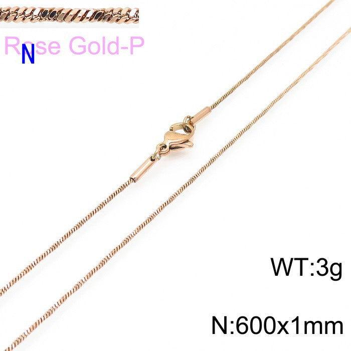 1/1.2/1.5 Twist Square Snake Chain Necklace - kalen