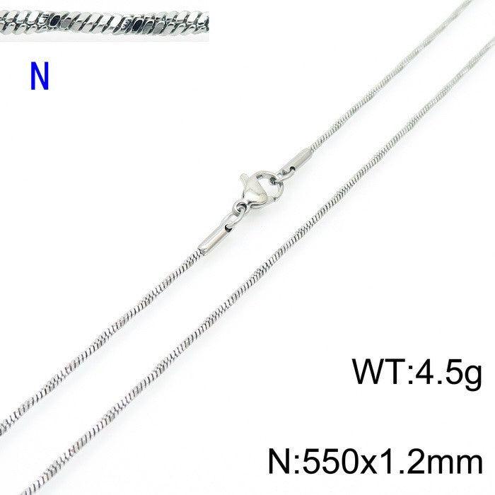 1/1.2/1.5 Twist Square Snake Chain Necklace - kalen