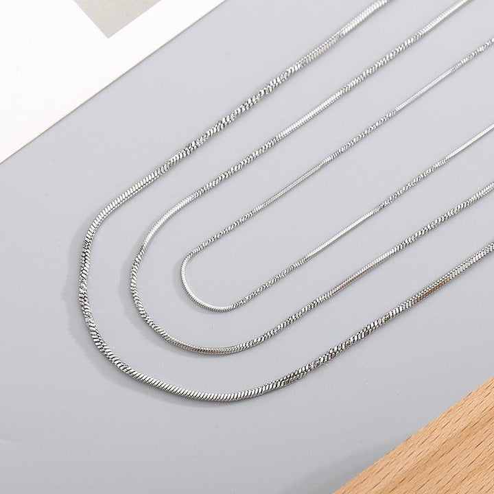 1/1.2/1.5mm Twist And Square Snake Necklace - kalen