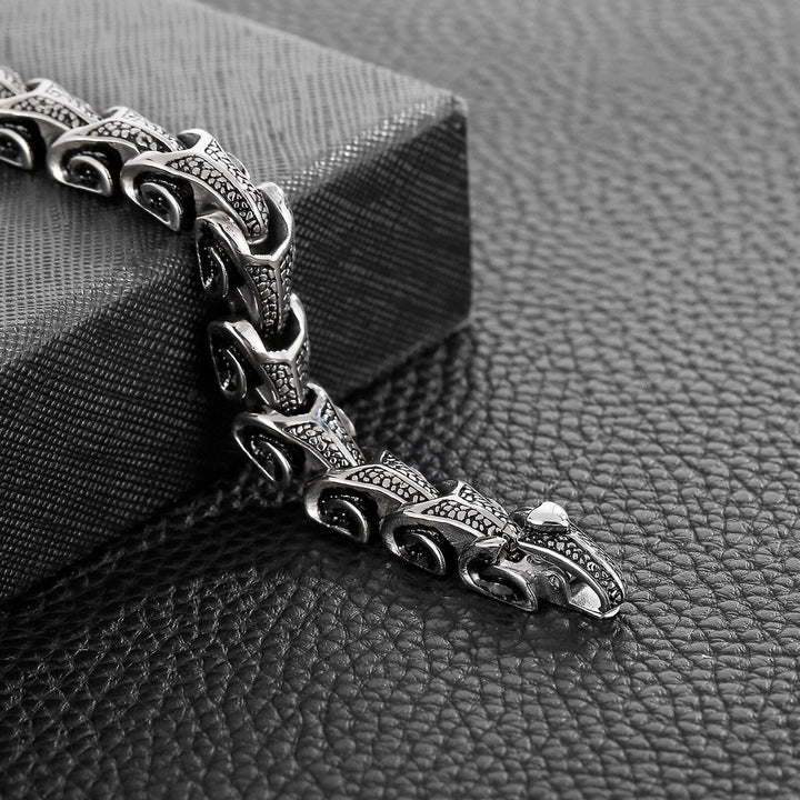 Kalen Punk Dragon Chain Animal Link Stainless Steel Men's Necklace Gothic Jewelry 45-60cm.