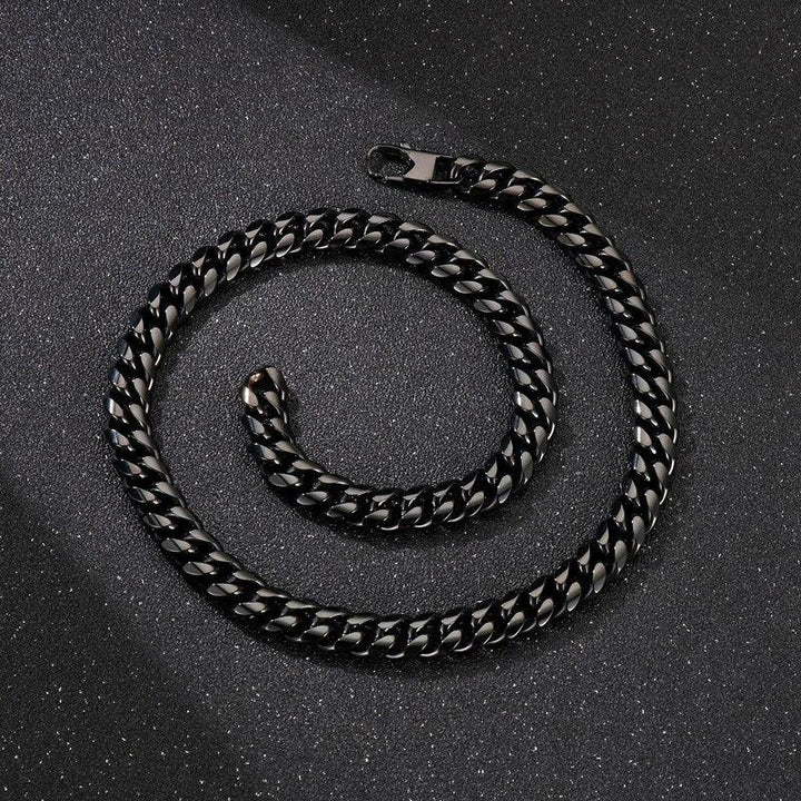 Kalen Punk 12mm Curb Cuban Chain Necklaces for Women Men Trendy Multi-size Link Jewelry Gifts.