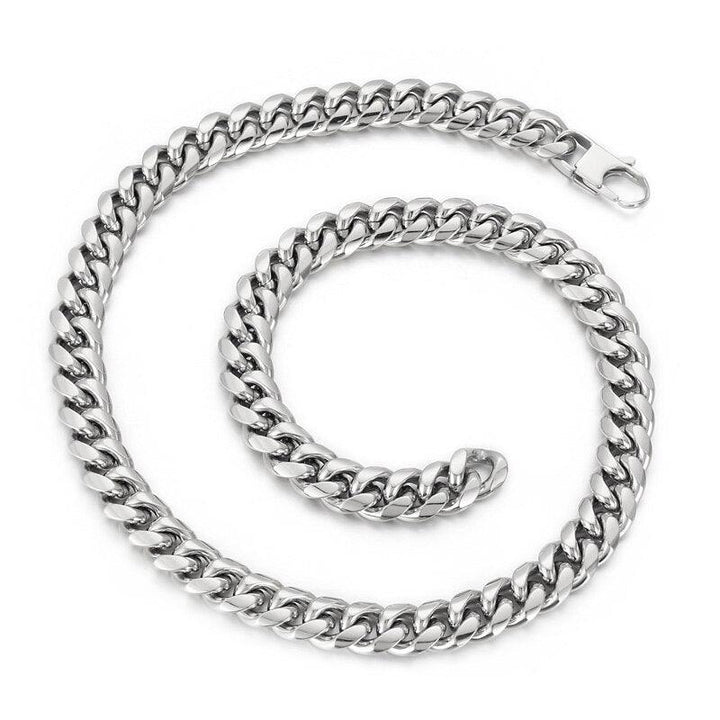 Kalen Punk 12mm Curb Cuban Chain Necklaces for Women Men Trendy Multi-size Link Jewelry Gifts.