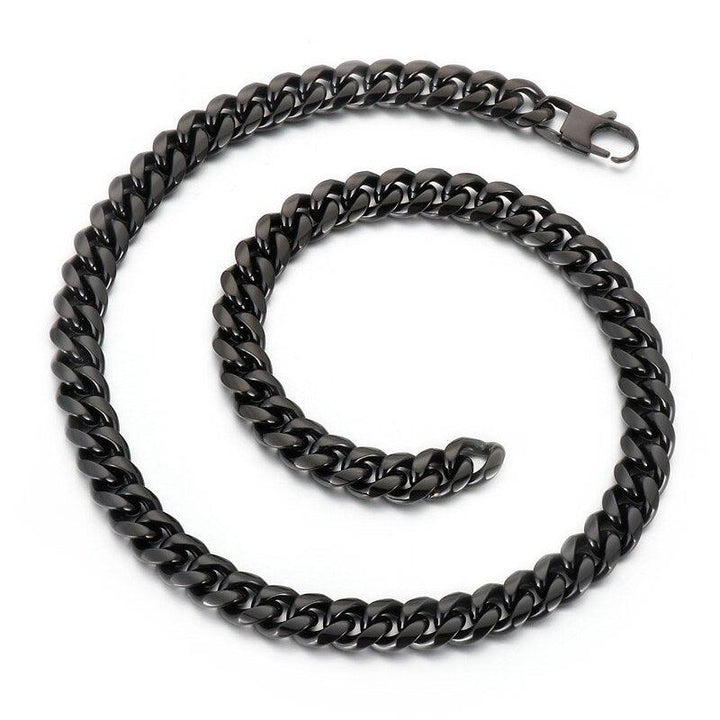 Kalen Punk 12mm Curb Cuban Chain Necklaces for Women Men Trendy Multi-size Link Jewelry Gifts.