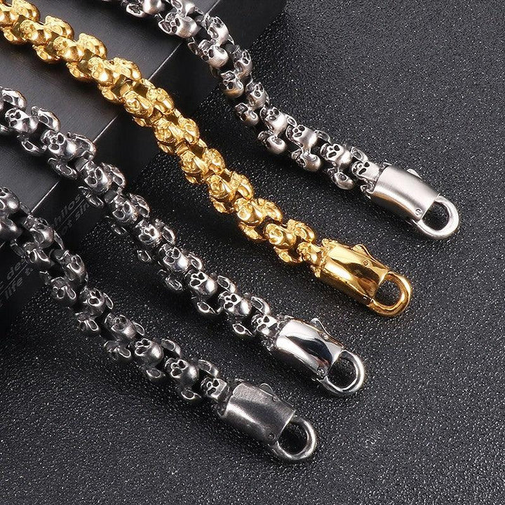 12mm Skull Chain Necklaces For Men - kalen