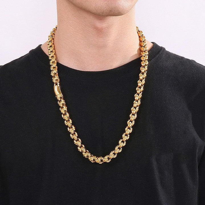 12mm Skull Chain Necklaces For Men - kalen