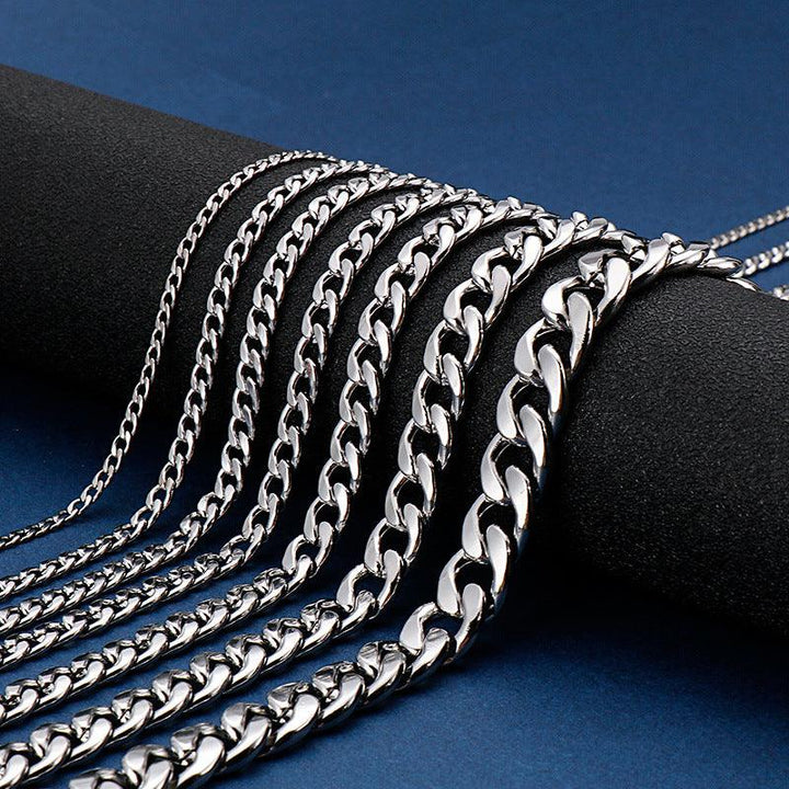 Stainless Steel 3/4/5/6/8/10/11mm Polished Miami Cuban Link Chain Necklace With Lobster Clap - kalen