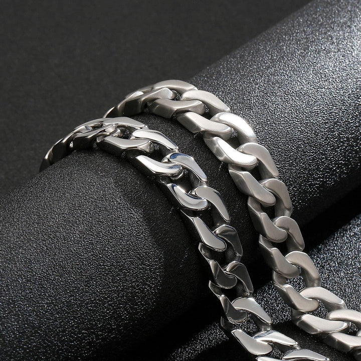 Kalen Brushed 14mm High Quality Stainless Steel Men's Bracelet Simple O-chain Accessories Assembly Jewelry.