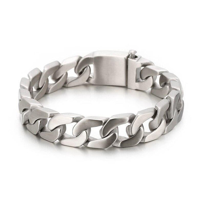 Kalen Brushed 14mm High Quality Stainless Steel Men's Bracelet Simple O-chain Accessories Assembly Jewelry.