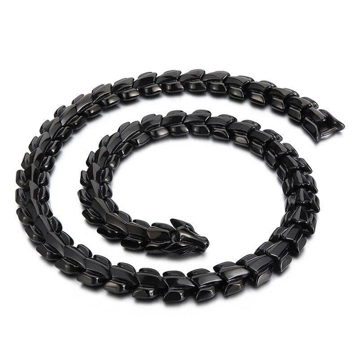 Kalen 15mm Trend Viking Splicing Chain High Polished Wolf Skeleton Accessory Link Punk Men's Necklace Trendy Jewelry.