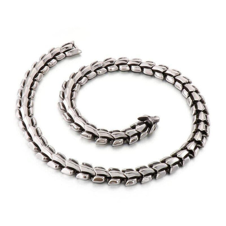 Kalen 15mm Trend Viking Splicing Chain High Polished Wolf Skeleton Accessory Link Punk Men's Necklace Trendy Jewelry.