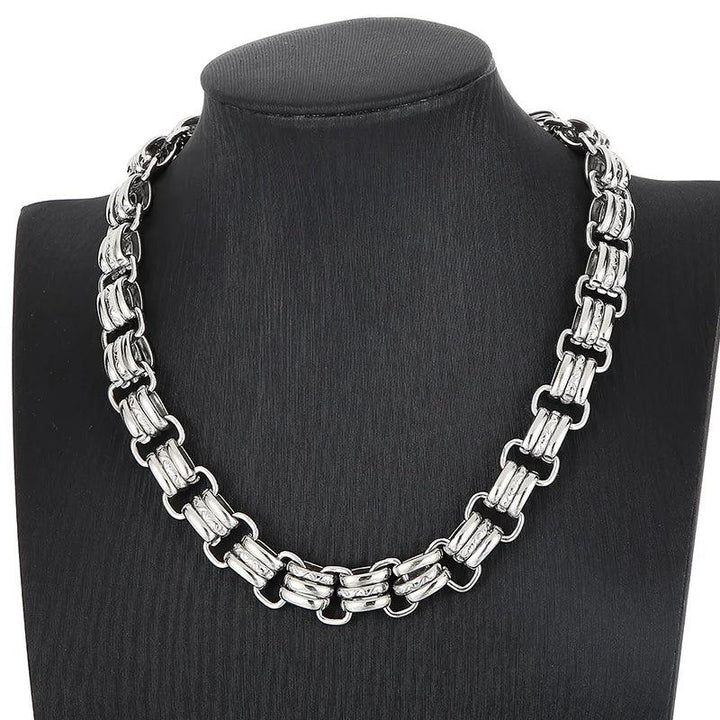 Three Loop Chain 15mm Three Paperclip Loop Chain Necklace Stainless Steel – kalen