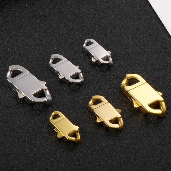 1pcs Stainless Steel Spring Clasps Lobster Clasp for Cuba Hiphop Chain Bracelet and Necklace Buckle Jewelry Making Accessories.