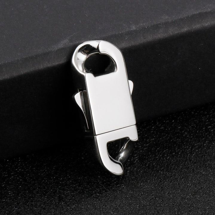 1pcs Stainless Steel Spring Clasps Lobster Clasp for Cuba Hiphop Chain Bracelet and Necklace Buckle Jewelry Making Accessories.