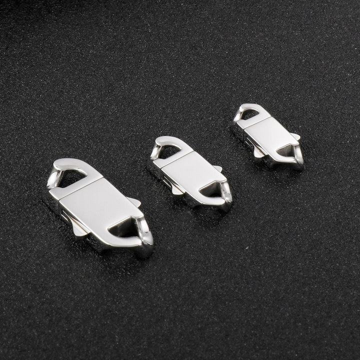 1pcs Stainless Steel Spring Clasps Lobster Clasp for Cuba Hiphop Chain Bracelet and Necklace Buckle Jewelry Making Accessories.