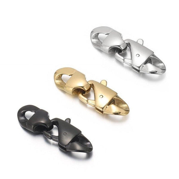1set New 3 Color Stainless Steel Clasp Jewelry Findings 3 Size Lobster Clasp Hooks For Necklace&amp;Bracelet Waist Chain DIY.