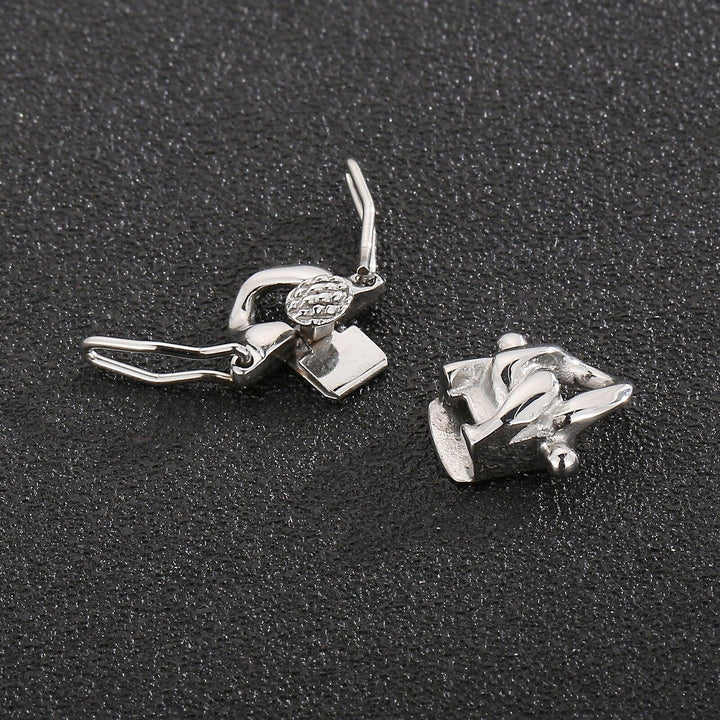 1set Snap Dragon Beard Clasp Hooks Stainless Steel 3 Sizes DIY Jewelry Making Findings for Neckalce Bracelet Supplies.
