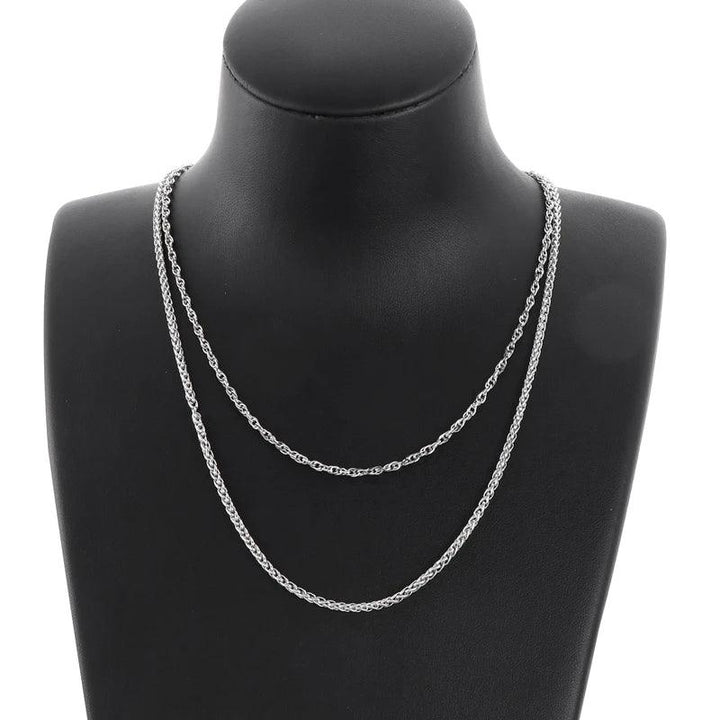 2.3/2.5mm Double Layer Frango Wheat Rope Chain Necklace for Women - kalen