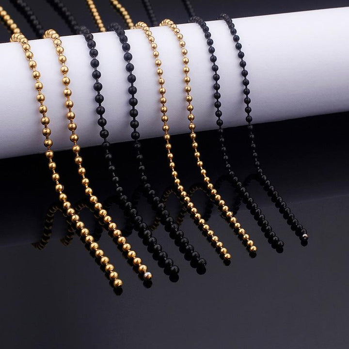 2.4/3mm Stainless Steel Bead Chain Necklace - kalen