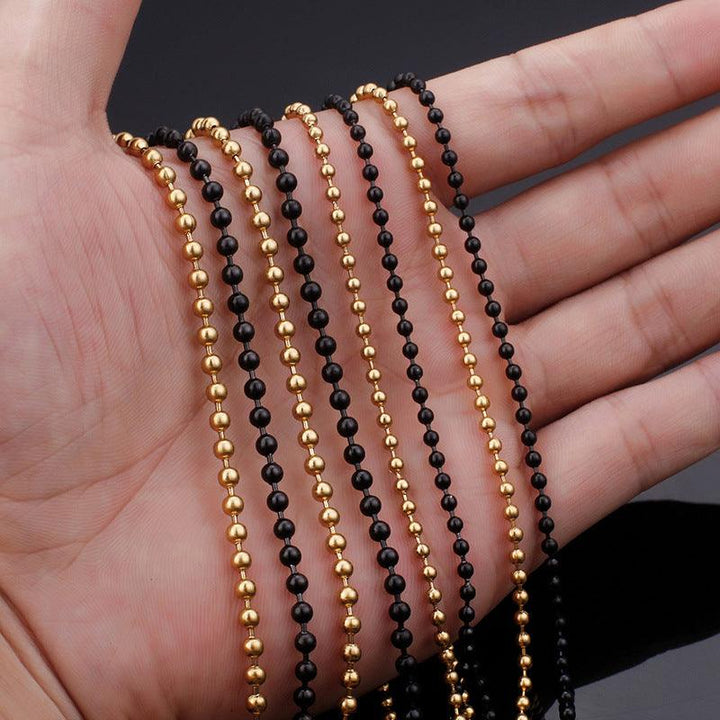 2.4/3mm Stainless Steel Bead Chain Necklace - kalen