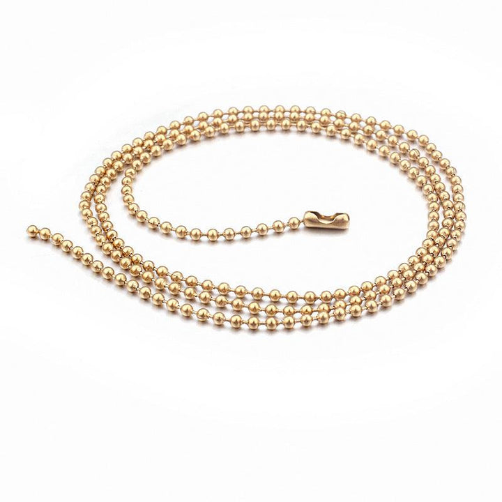 2.4/3mm Stainless Steel Bead Chain Necklace - kalen