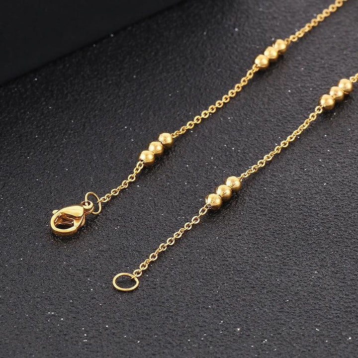 2.5/2.6mm Stainless Steel Bead Oval Bamboo Chain Necklacev - kalen