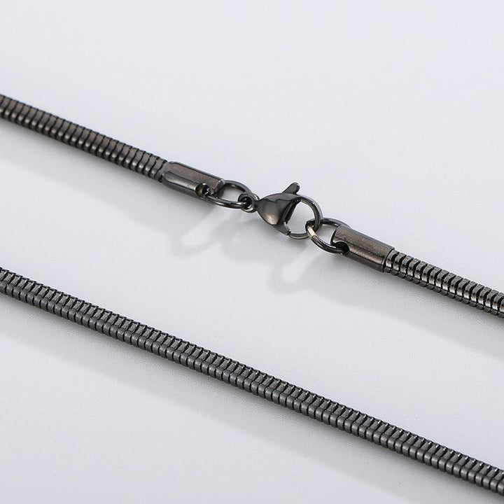 2.5/3/4mm Rounded Snake Chain Multi Necklace Stainless Steel - kalen
